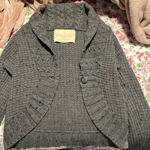 Gray Cable Knit Sweater